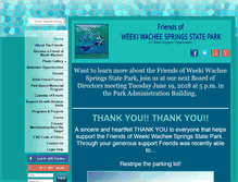 Tablet Screenshot of friendsofweekiwachee.com